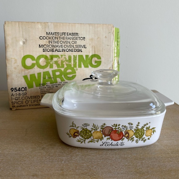 Corning Ware Range Topper Spice o’ life  1 Quart Covered Saucepan 95401 w/ box - Picture 1 of 16